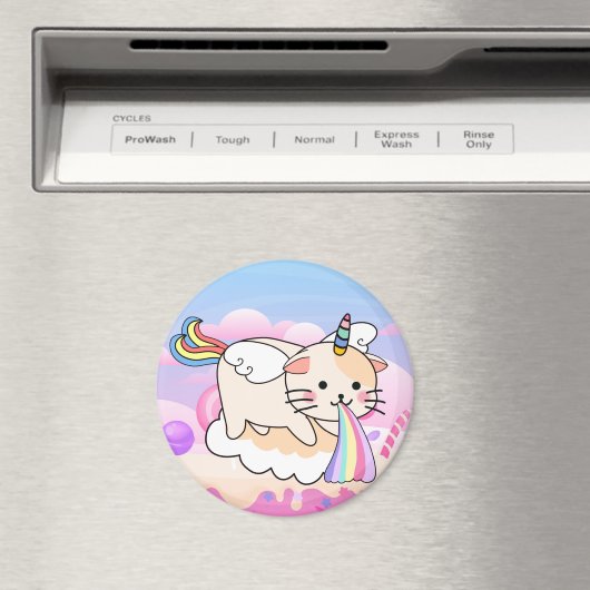 Unicorn Cat Magnet (In Situ (Geschirrspüler))