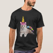 Unicorn cat Meow cat Shirt Retro (Vorderseite)