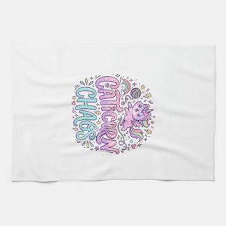 Unicorn Caticorn Chaos Cute Pastel Product Graphic Geschirrtuch