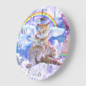 Unicorn - Caticorn Große Wanduhr (Winkel)