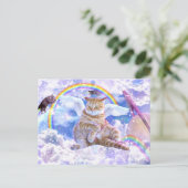 Unicorn - Caticorn Postkarte (Stehend Vorderseite)