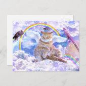 Unicorn - Caticorn Postkarte (Vorne/Hinten)