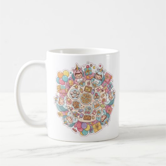 Unicorn Children's Party Kaffeetasse (Links)