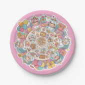 Unicorn Children's Party Pappteller (Vorderseite)