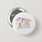 Unicorn Clipart Rainbow Fairytale Button (Vorne & Hinten)