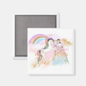 Unicorn Clipart Rainbow Fairytale Magnet (Vorderseite/Rückseite)