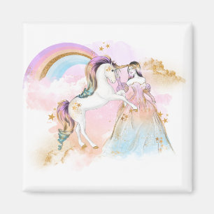 Unicorn Clipart Rainbow Fairytale Magnet