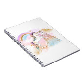 Unicorn Clipart Rainbow Fairytale Notizblock (Rechte Seite)