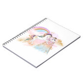 Unicorn Clipart Rainbow Fairytale Notizblock (Linke Seite)