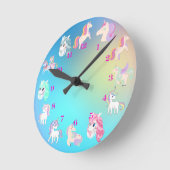 Unicorn Clock Runde Wanduhr (Winkel)