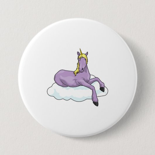 Unicorn Cloud Button (Vorderseite)