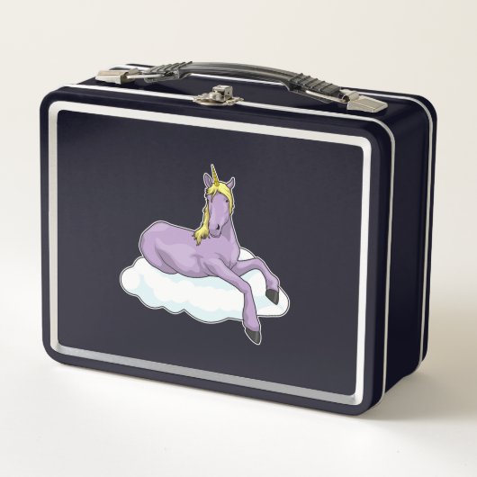 Unicorn Cloud Metall Brotdose (Vorderseite)