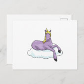 Unicorn Cloud Postkarte (Vorne/Hinten)