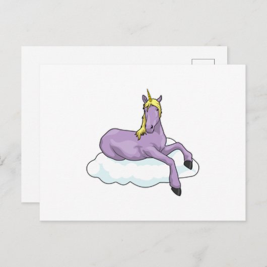 Unicorn Cloud Postkarte (Vorne/Hinten)
