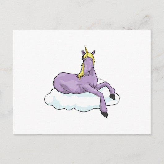 Unicorn Cloud Postkarte (Vorderseite)