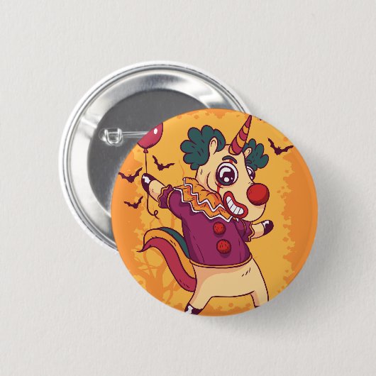 Unicorn Clown Button (Vorne & Hinten)