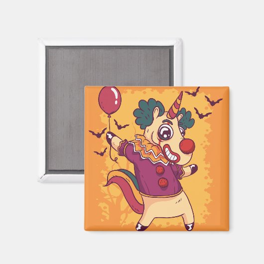 Unicorn Clown Magnet (Vorderseite/Rückseite)
