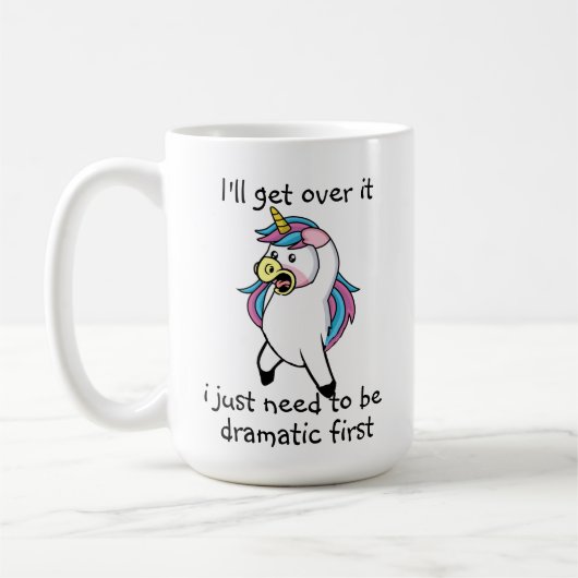 Unicorn Coffee Tasse - Whimsical Drama Queen Gift (Links)