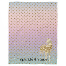 Unicorn Confetti Ombre Gold Glitzer Herz