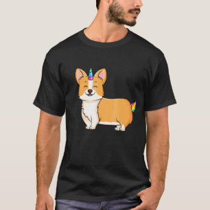 Unicorn Corgi Dog Niedlich Corgicorn Rainbow Anima T-Shirt