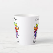 Unicorn Crazy Hair Keine Sorge Funny Milchtasse (Vorderseite)
