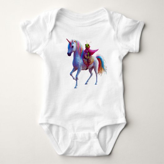 Unicorn Critter Baby Strampler (Vorderseite)