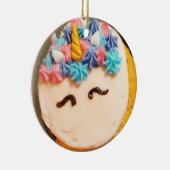 Unicorn Cupcake Christmas Keramik Ornament (Rechts)