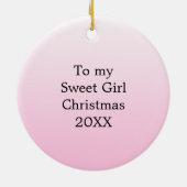 Unicorn Cupcake Christmas Keramik Ornament (Hinten)