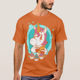 Unicorn Cupcake Funny Girls Schule T-Shirt