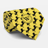UNICORN Custom Monogram Scripting Yellow Krawatte (Gerollt)