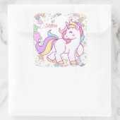 Unicorn Custom Quadratischer Aufkleber (Tasche)