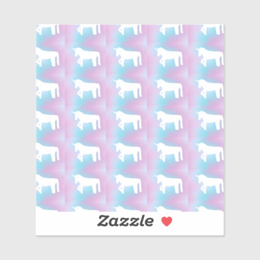 Unicorn, Cute Preppy sticker (Blatt)