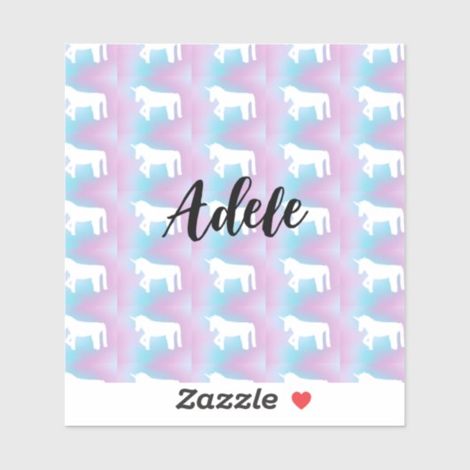 Unicorn Cute Preppy sticker (Blatt)