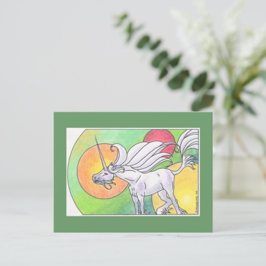 Unicorn Cycle - Spring ©1999 Postkarte (Stehend Vorderseite)