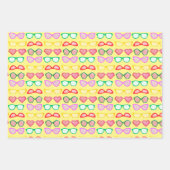 Unicorn Dab Dance Pose, Sonnenbrille, Fun Floral Geschenkpapier Set (Vorderseite 2)