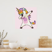 Unicorn Dab Poster (Küche)