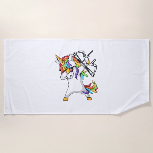 Unicorn dabbing Archery Funny shirt Strandtuch (Vorderseite)