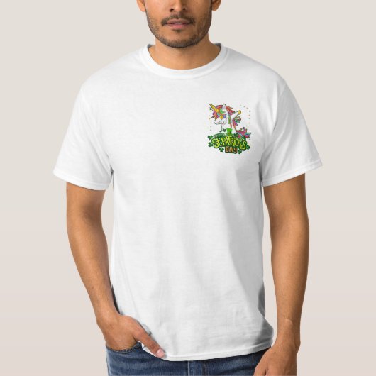 Unicorn Dabbing Leprechaun T-Shirt (Vorderseite)