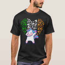 Unicorn Dabbing Liebe valentine Irish Ireland Flag