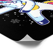 Unicorn Dabbing Skeleton Kostüm SonnenHalloween S Poster (Ecke)