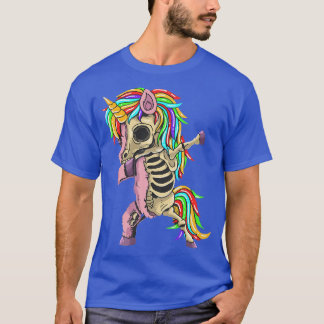 Unicorn Dabbing Skeleton Kostüm SonnenHalloween S T-Shirt