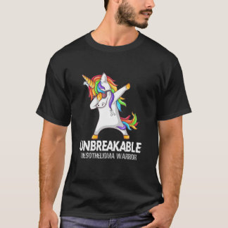 Unicorn Dabbing Unzerbrechlicher Mesotheliom Krieg T-Shirt