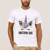 Unicorn Dad Birthday Party Bella+Canvas T-Shirt (Vorderseite)