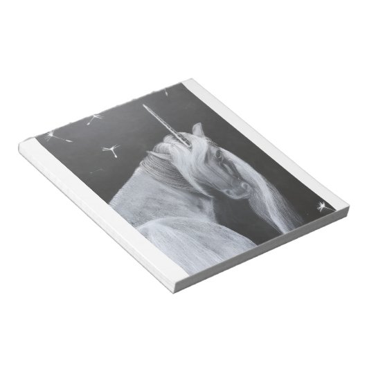 Unicorn & Dandelion notepad Notizblock (angewinkelt)