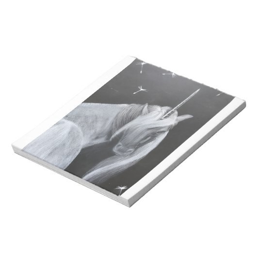 Unicorn & Dandelion notepad Notizblock (Rotiert)