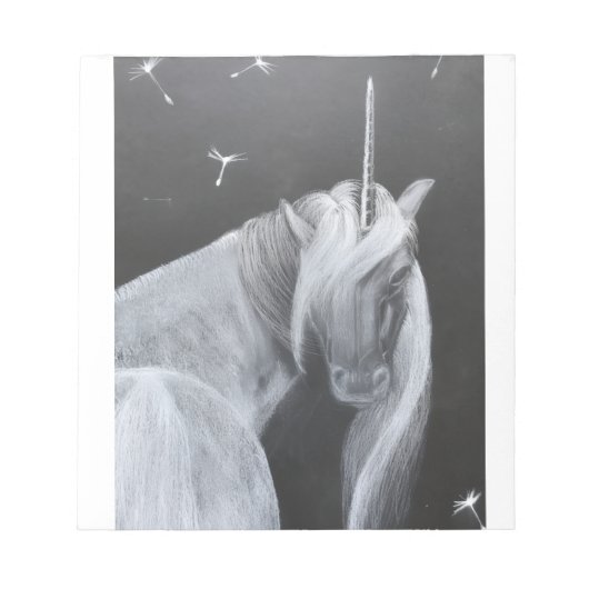Unicorn & Dandelion notepad Notizblock (Vorderseite)