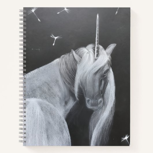 Unicorn & Dandelion spiral notebook Notizblock (Vorderseite)