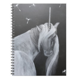 Unicorn & Dandelion spiral photo notebook Notizblock