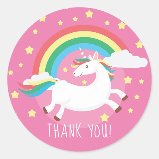 Unicorn Danke, dass Sie einen Sticker bevorzugen (Vorderseite)