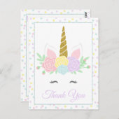 Unicorn Danke, dass Sie Karten Postkarten (Vorne/Hinten)